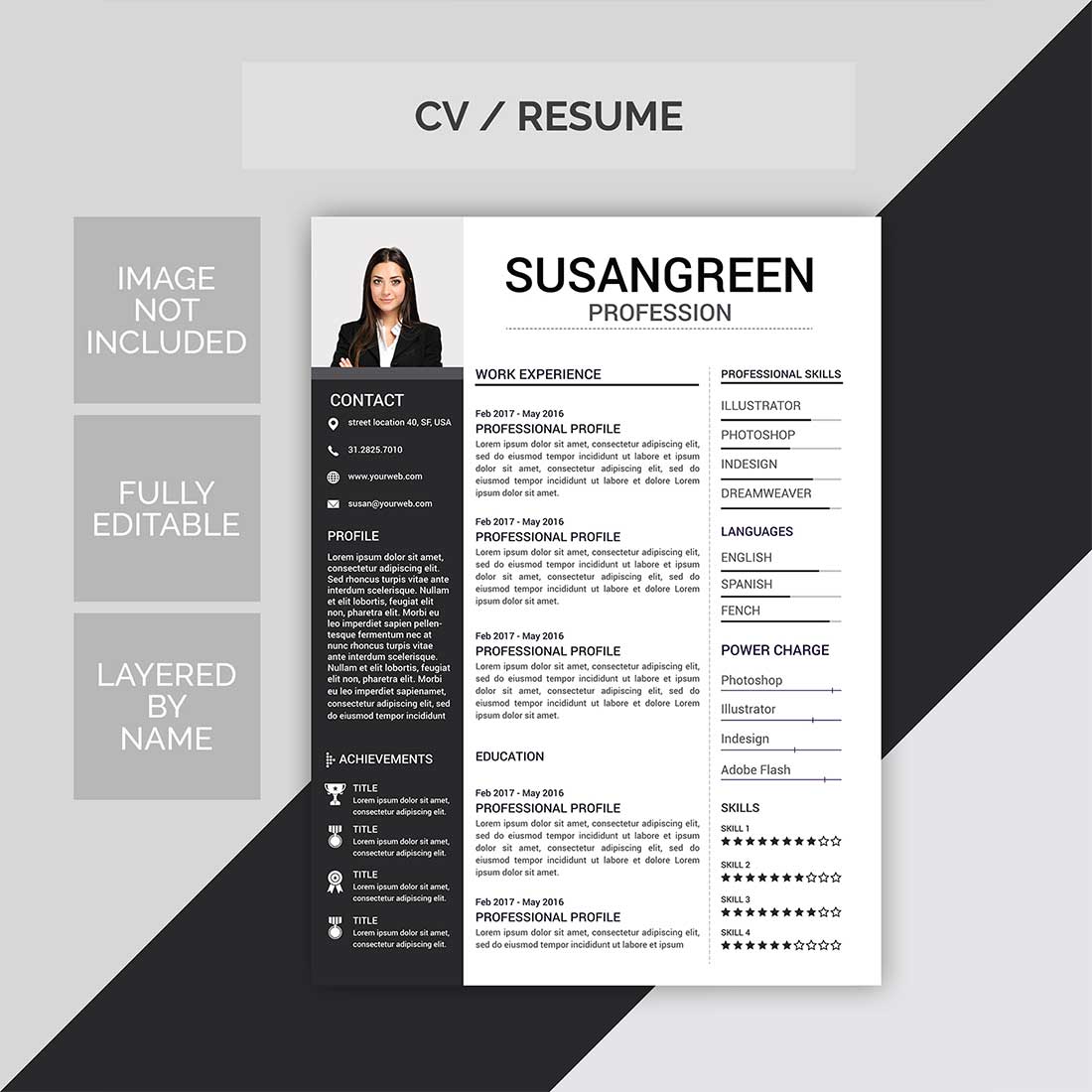 Professional Resume Templates preview image.
