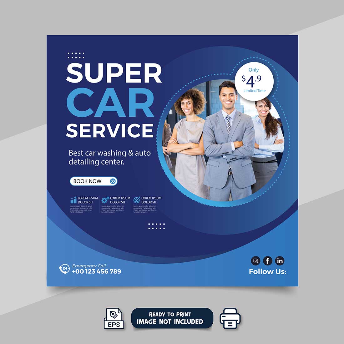 social media banner or post template bundles fully editable preview image.