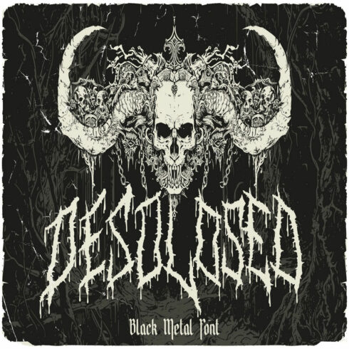 Desolosed Black metal Font cover image.