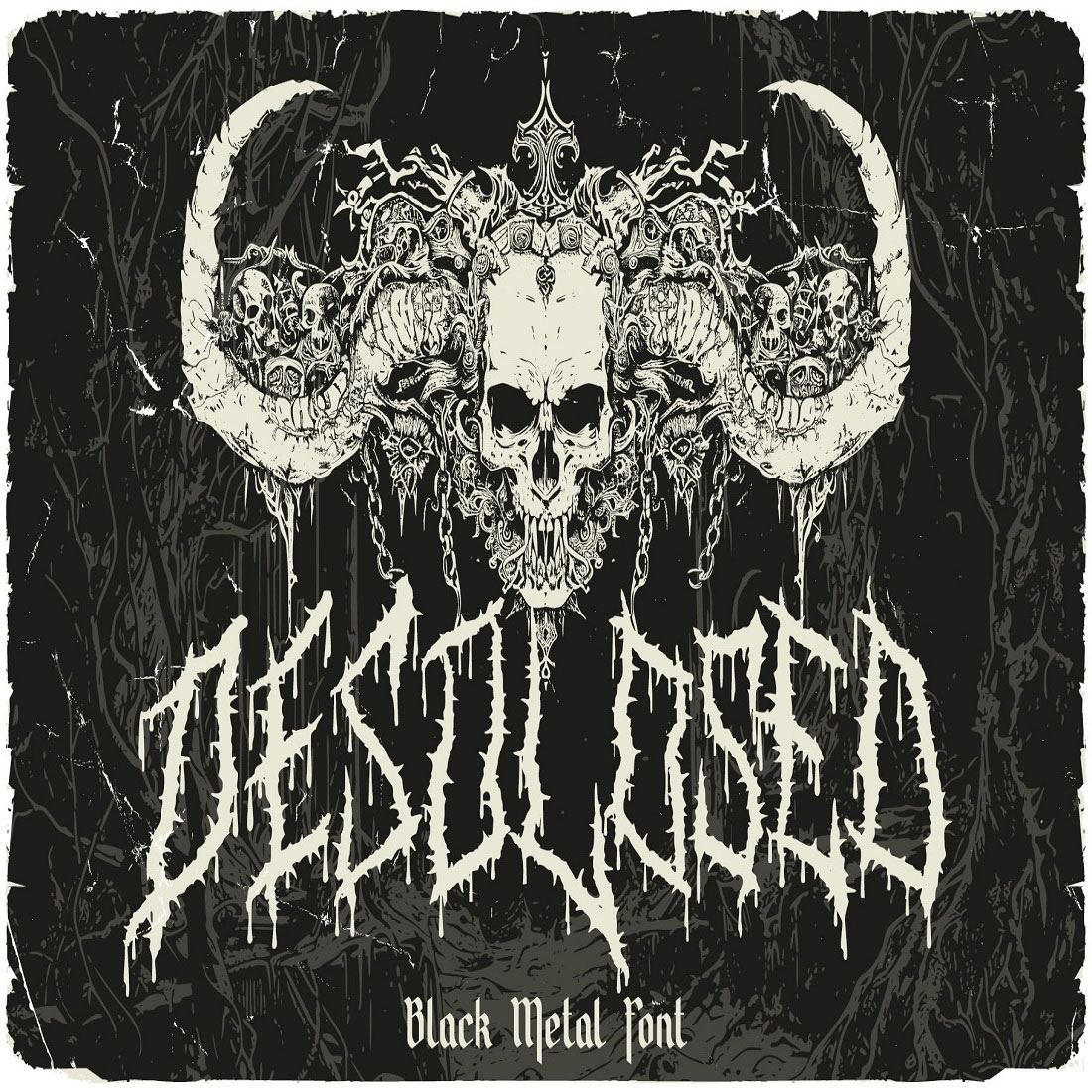 Desolosed Black metal Font cover image.