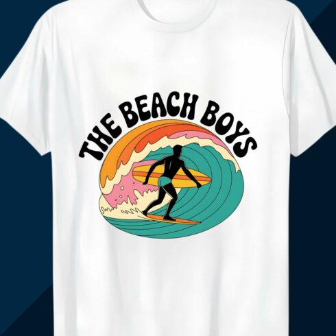 THE BEACH BOYS Beach Summer T-shirt design- Summer- Surfing- Summer Vibes- Vintage Summer T-shirt Design- Beach Tshirt Designs- Tropical Beach T-shirt- Summer T-shirt- Summer cover image.