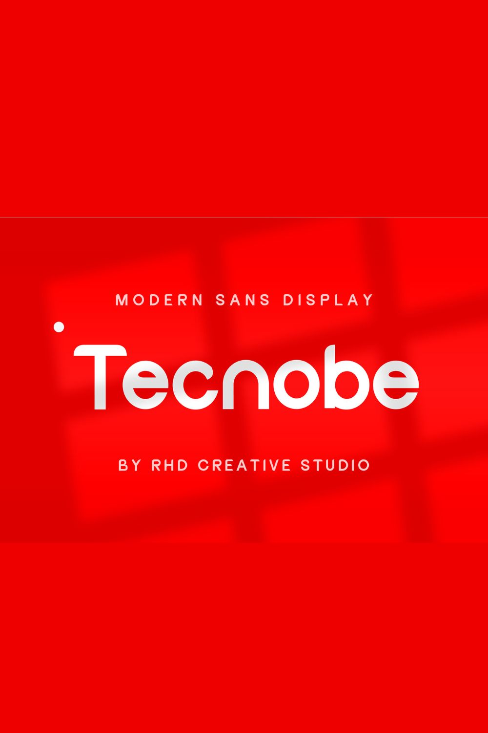 Tecnobe Modern Sans Display Font pinterest preview image.