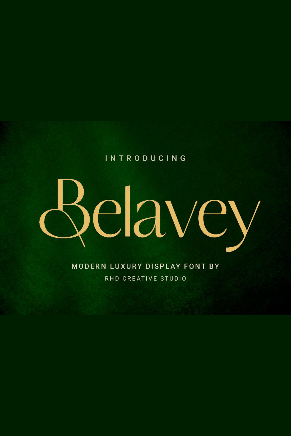 Belavey Modern Luxury Display Font pinterest preview image.