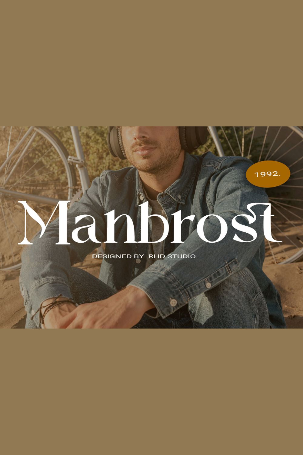 Manbrost serif Font pinterest preview image.
