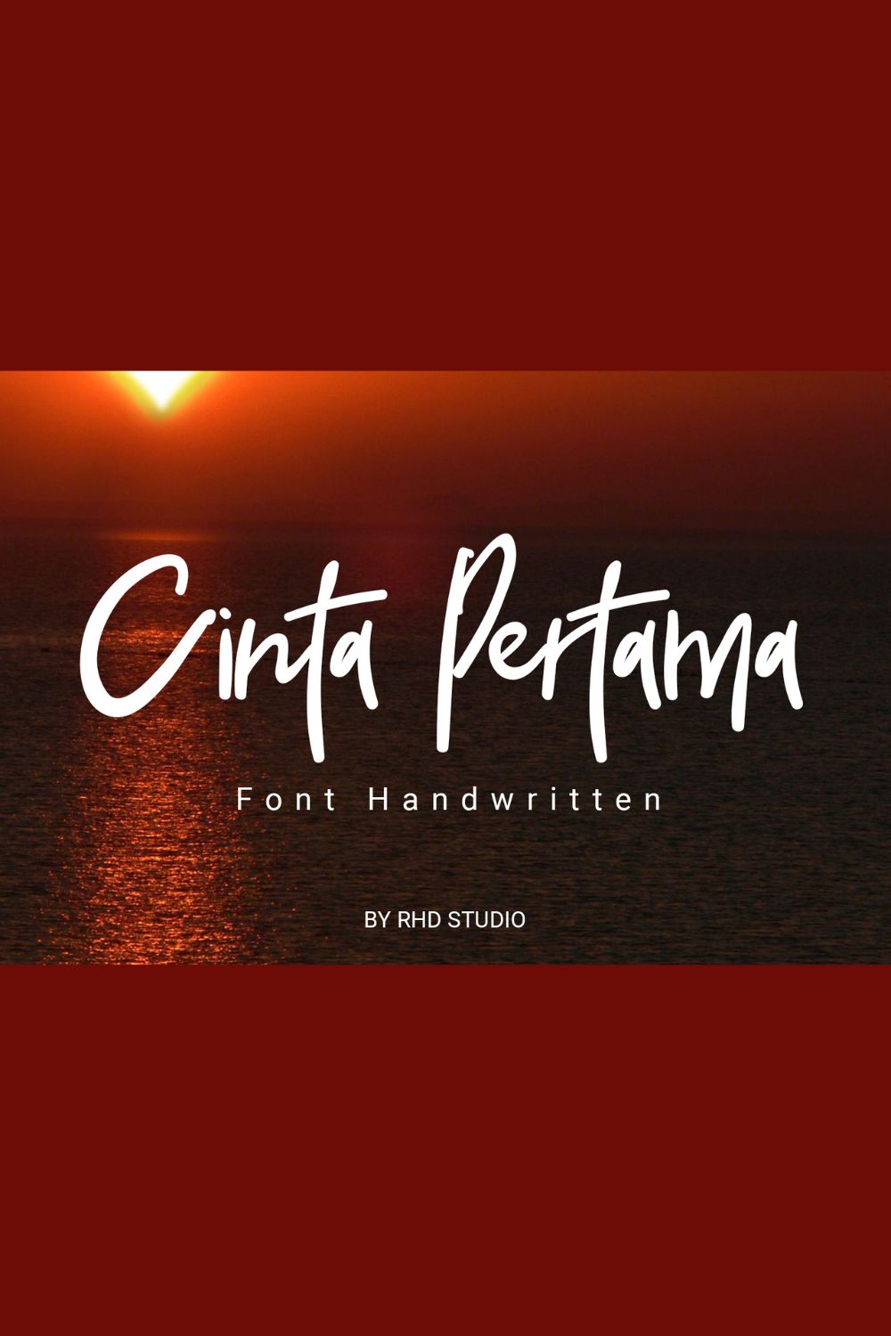 Cinta Pertama Handwritten Font pinterest preview image.