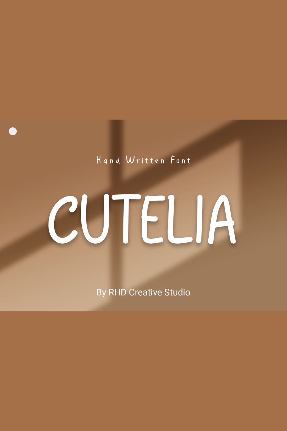 Cutelia Elegant Handmade Font pinterest preview image.