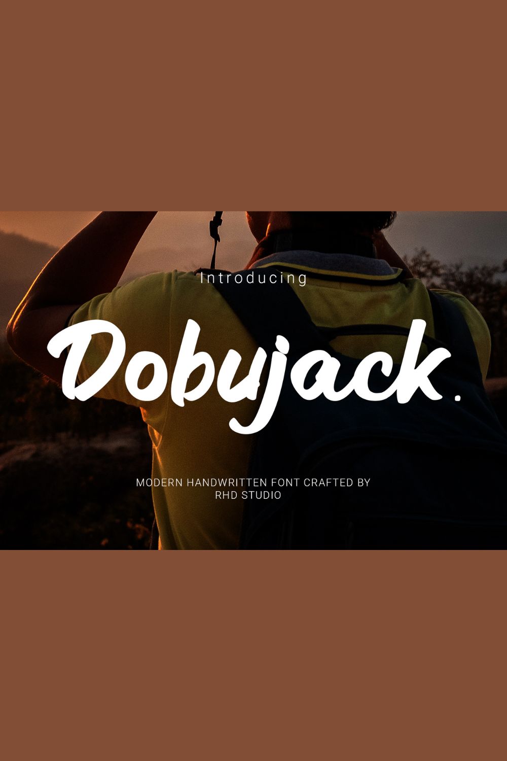 Dobujack Modern Script Font pinterest preview image.