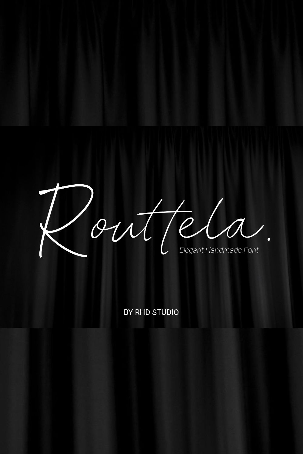 Routtela Elegant Handmade Font pinterest preview image.