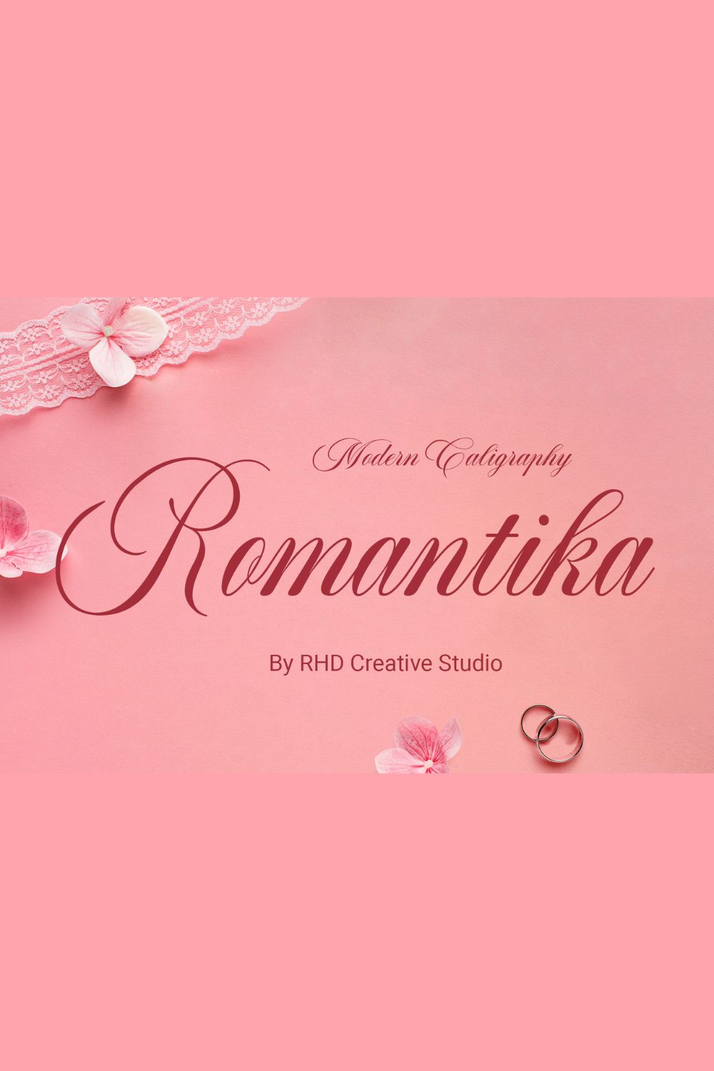 Romantica Caligraphy Modern Font pinterest preview image.