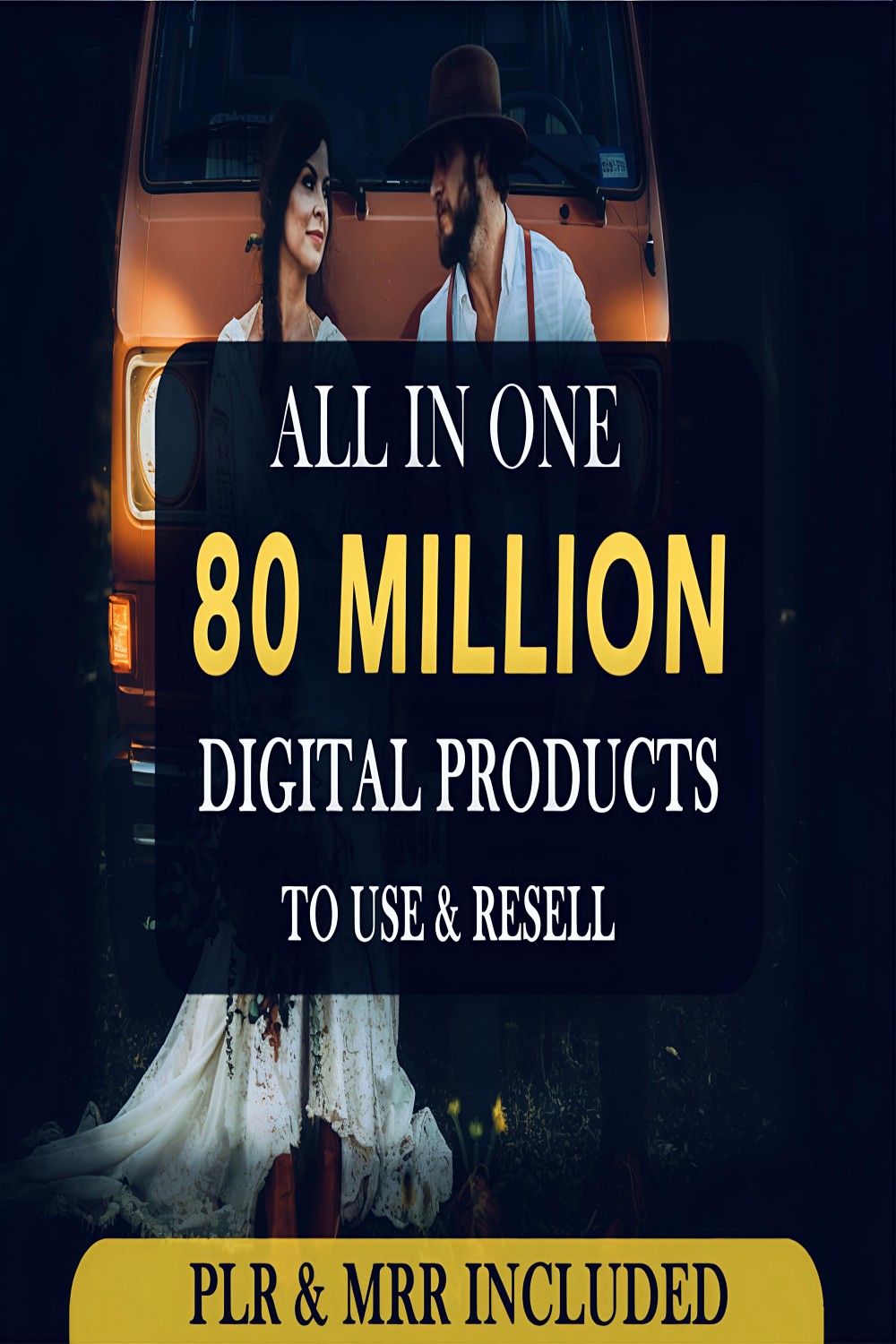 80 Million Digital Products Bundle for Passive Income, Master Resell Rights, Digital Downloads, MRR & PLR, Etsy Resell Digital Items pinterest preview image.