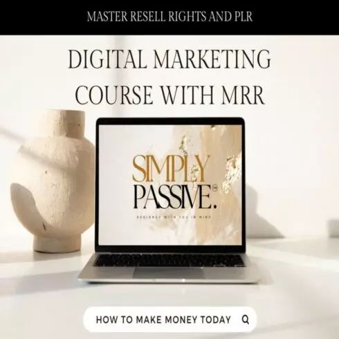 Digital Marketing Course for Beginners with MRR Master Resell Rights Digital Marketing BUNDLE cover image.