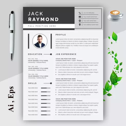 Professional Resume Layout cover image.