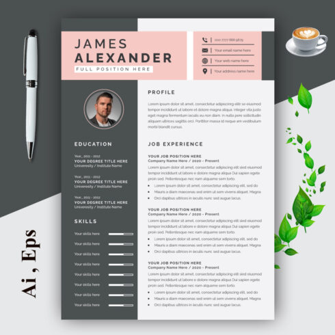 Professional Resume and Cover Letter Layout cover image.
