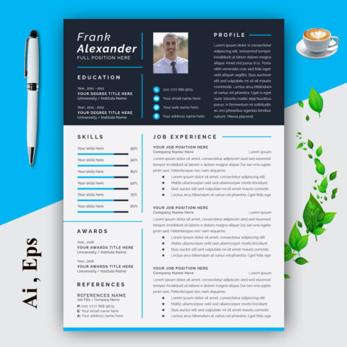 Modern Resume Template Cover Letter Page Set cover image.