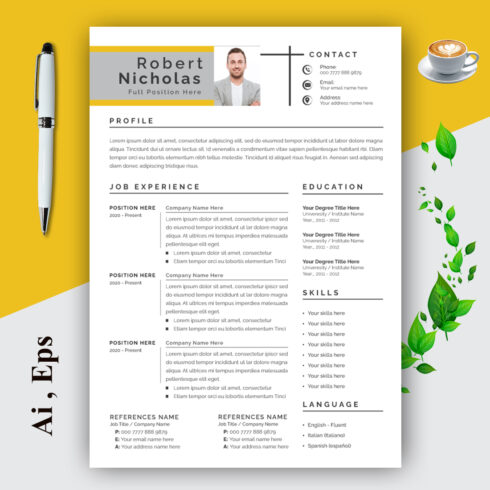 Creative Resume Layout cover image.