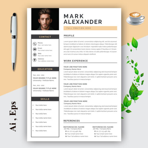 Creative Resume Layout cover image.