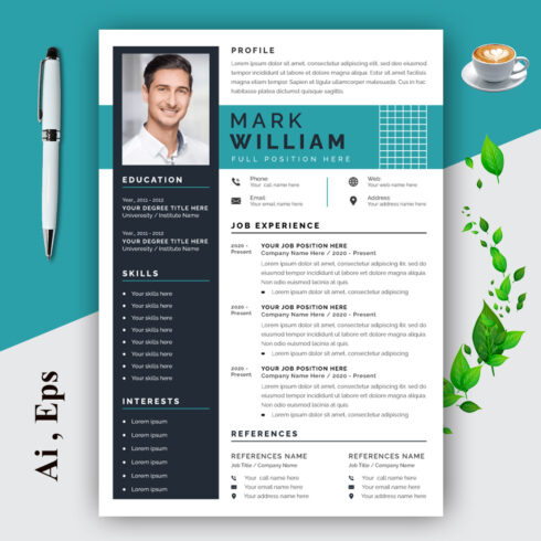 Clean Resume Layout Set cover image.