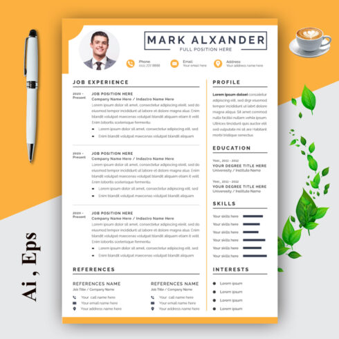 Modern Resume Layout Kit cover image.