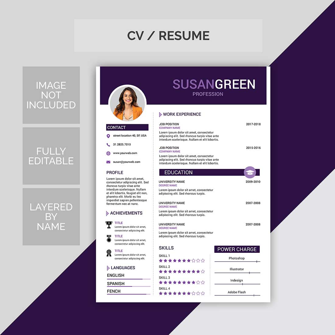 Professional Resume Templates preview image.