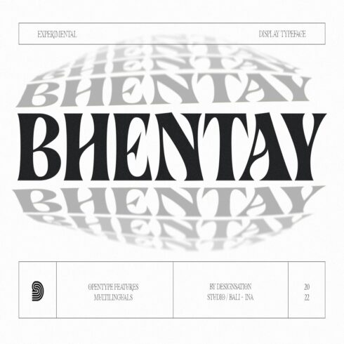 Bhentay Experimental Typeface cover image.
