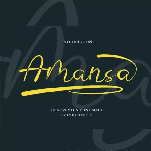 Amansa Handwritten Font cover image.