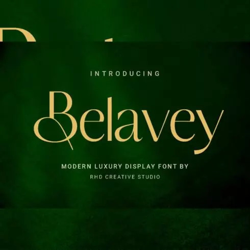 Belavey Modern Luxury Display Font cover image.