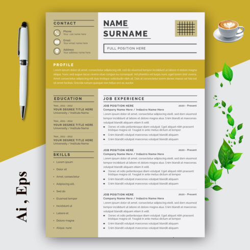 Professional Resume Layouts Set cover image.