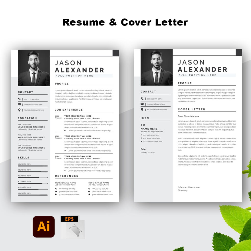 Resume and Cover Letter Layout - MasterBundles