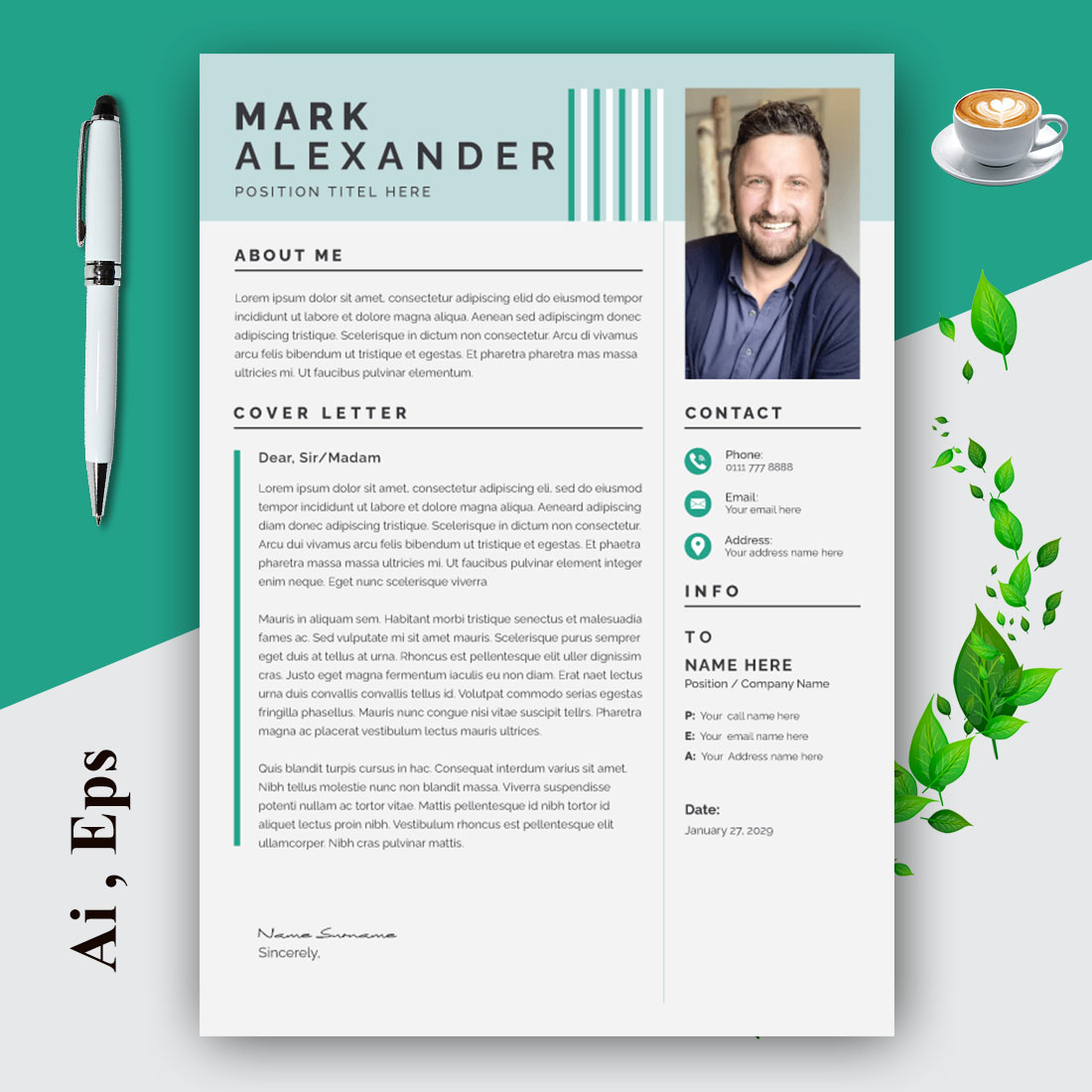 Resume and Cover Letter Layouts preview image.