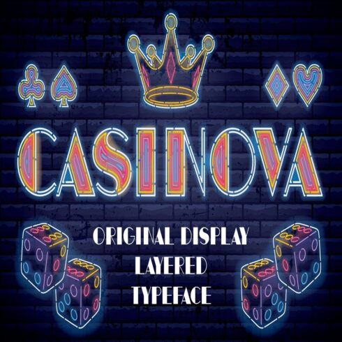 Casinova Layered Font cover image.