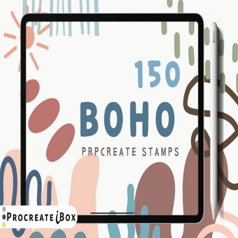 Procreate boho stamps simple shape boho stamps cover image.