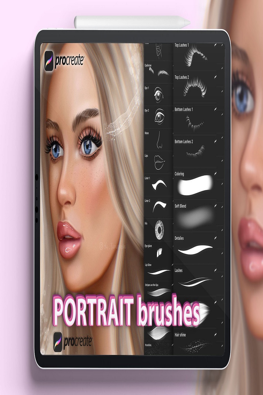 Realistic wet alcohol markers procreate brushes pinterest preview image.