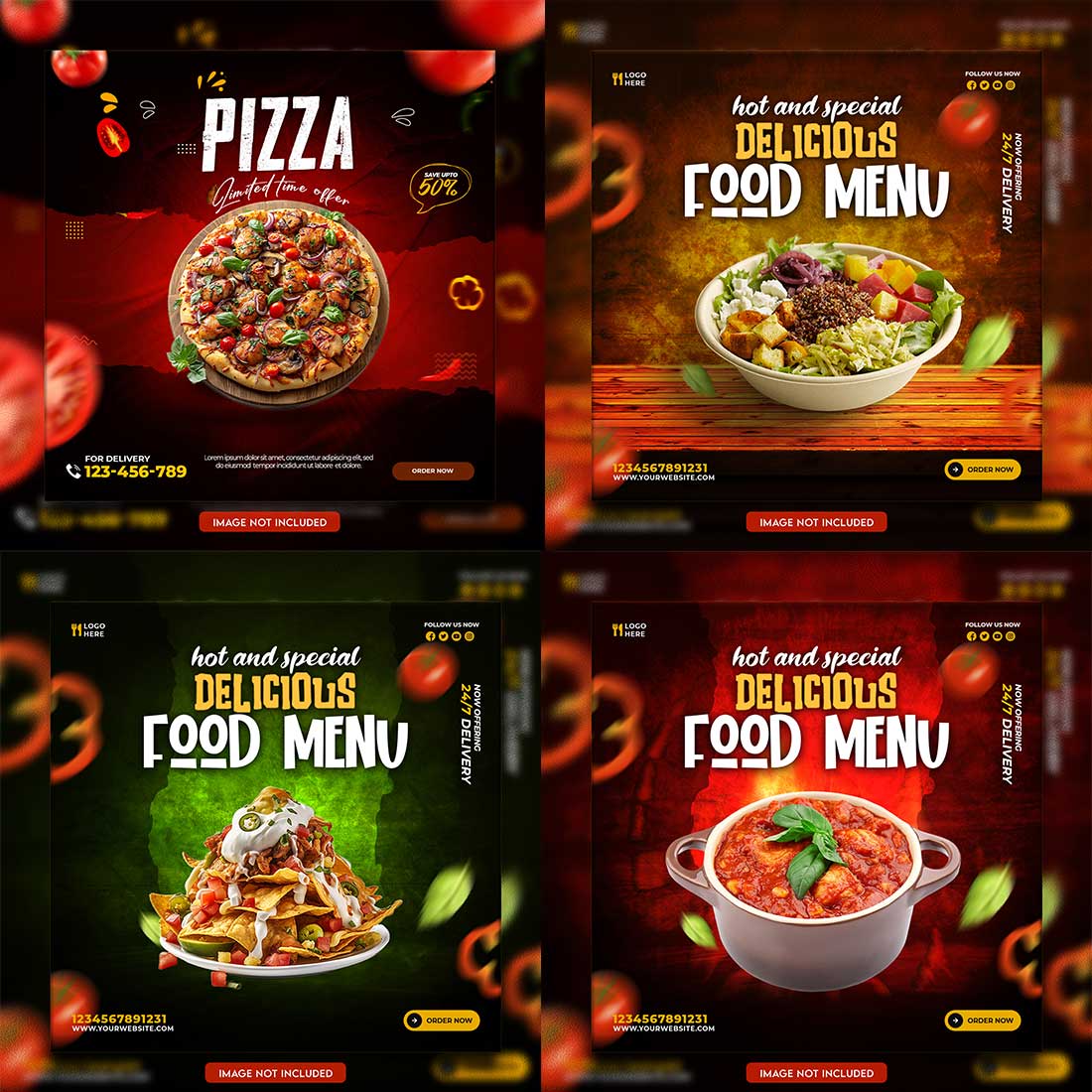 05 Unique & Professional social media post or web banner template design preview image.
