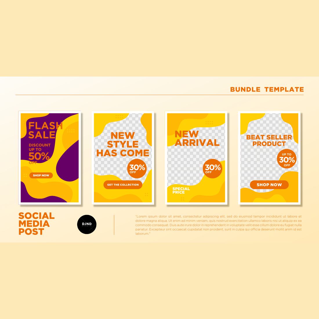 Social Media Post Template preview image.