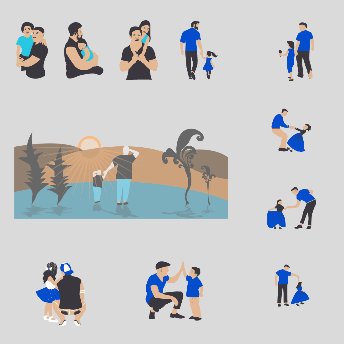Happy Father’s Day Design Concept preview image.
