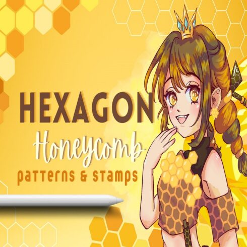 Hexagon Honeycomb Procreate cover image.