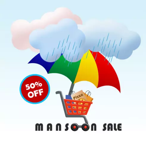 Mansoon Sale Templates cover image.