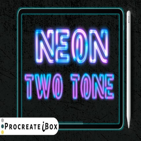 28 Procreate neon brushes Light glow brushes mixed colors cover image.