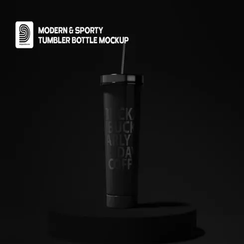 Modern 3D Tumbler Mockup cover image.