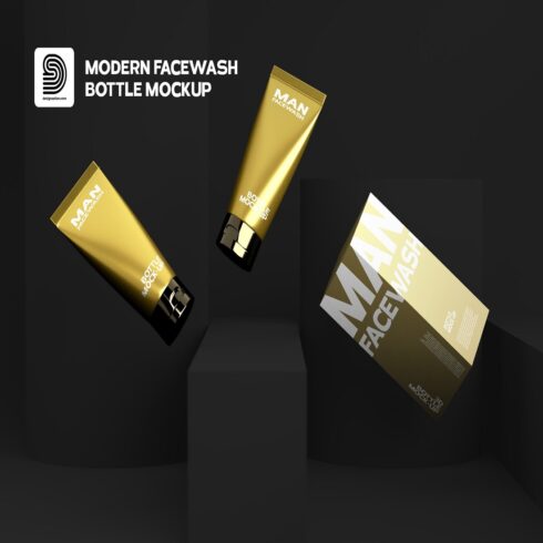 3D Facewash Bottle Mockup cover image.