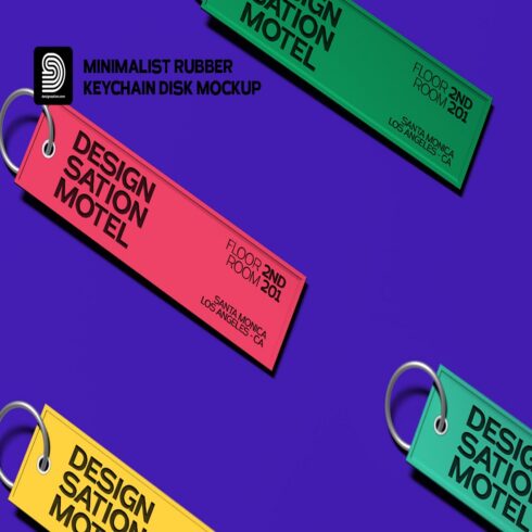 3D Rubber Keychains Mockup cover image.