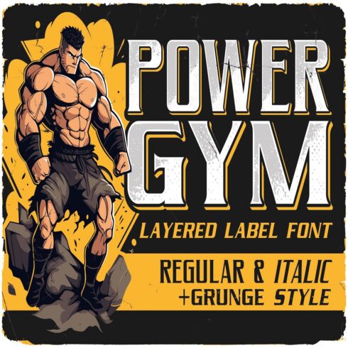 Power Gym Layered Font cover image.