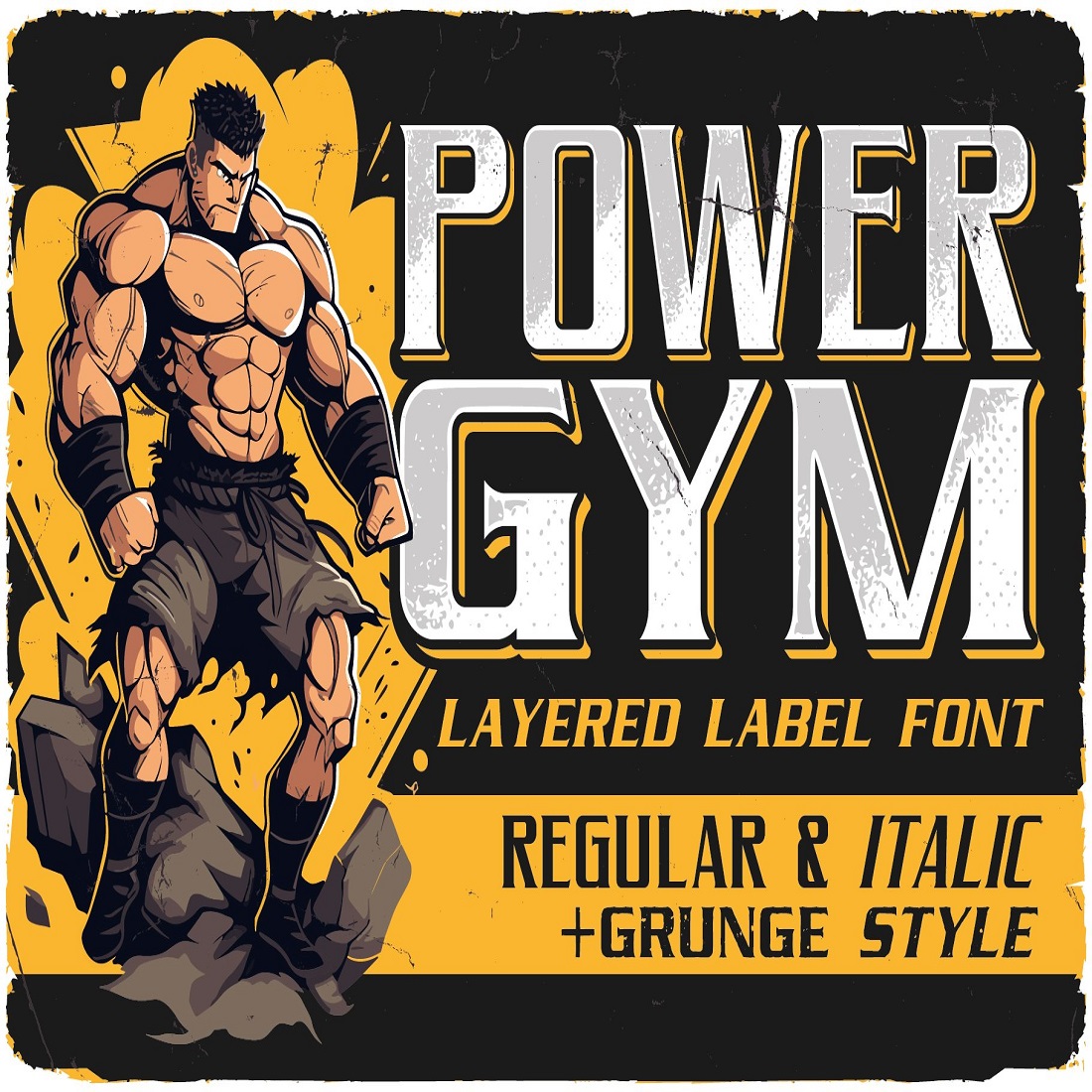 Power Gym Layered Font cover image.