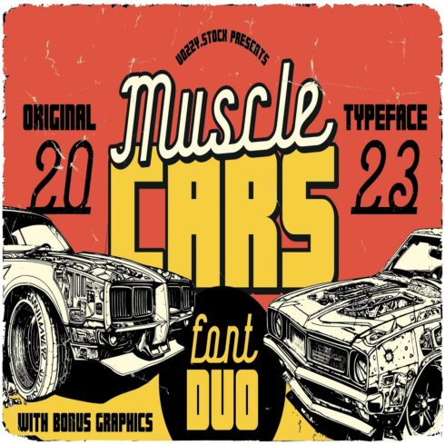 Muscle Cars Font Duo cover image.