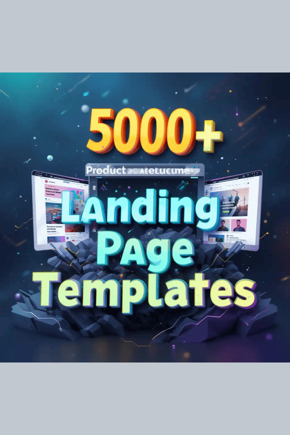 5000+ Landing Page Templates – High-Converting & Responsive Designs pinterest preview image.