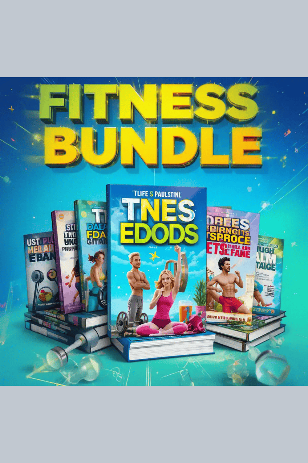 Fitness Ebooks Bundle – Workout, Nutrition & Wellness Guides pinterest preview image.