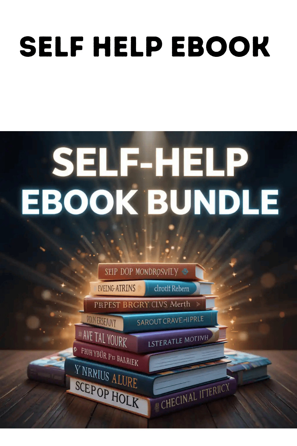 Self-Help eBook Bundle – 100+ Motivational & Personal Growth PDFs pinterest preview image.