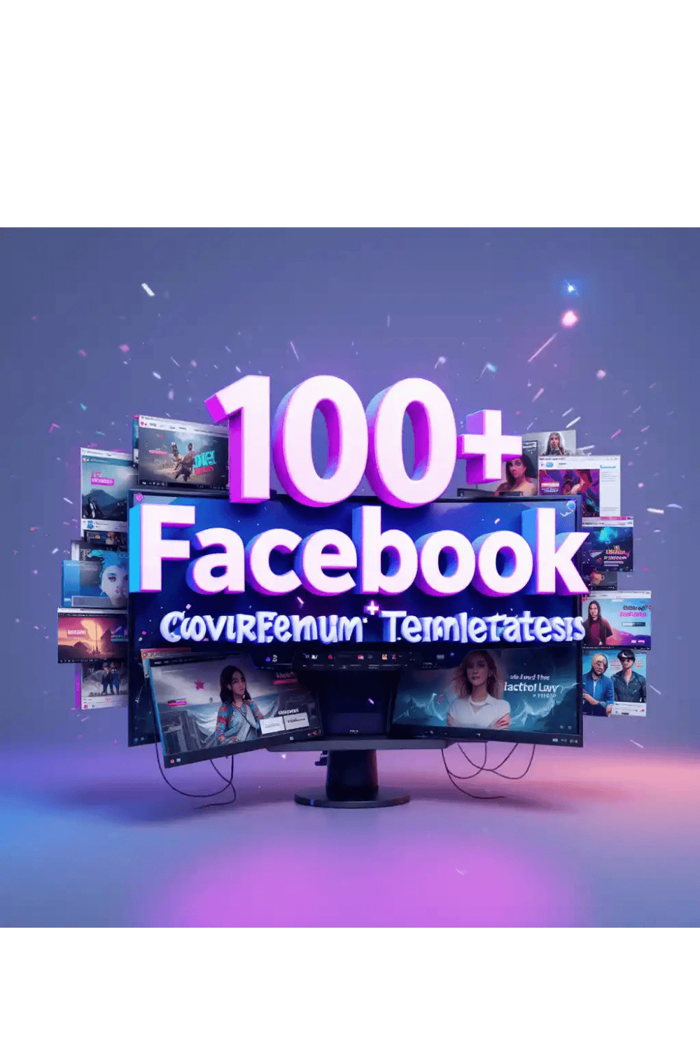 100+ Facebook Cover Templates – Editable, Modern & High-Resolution pinterest preview image.