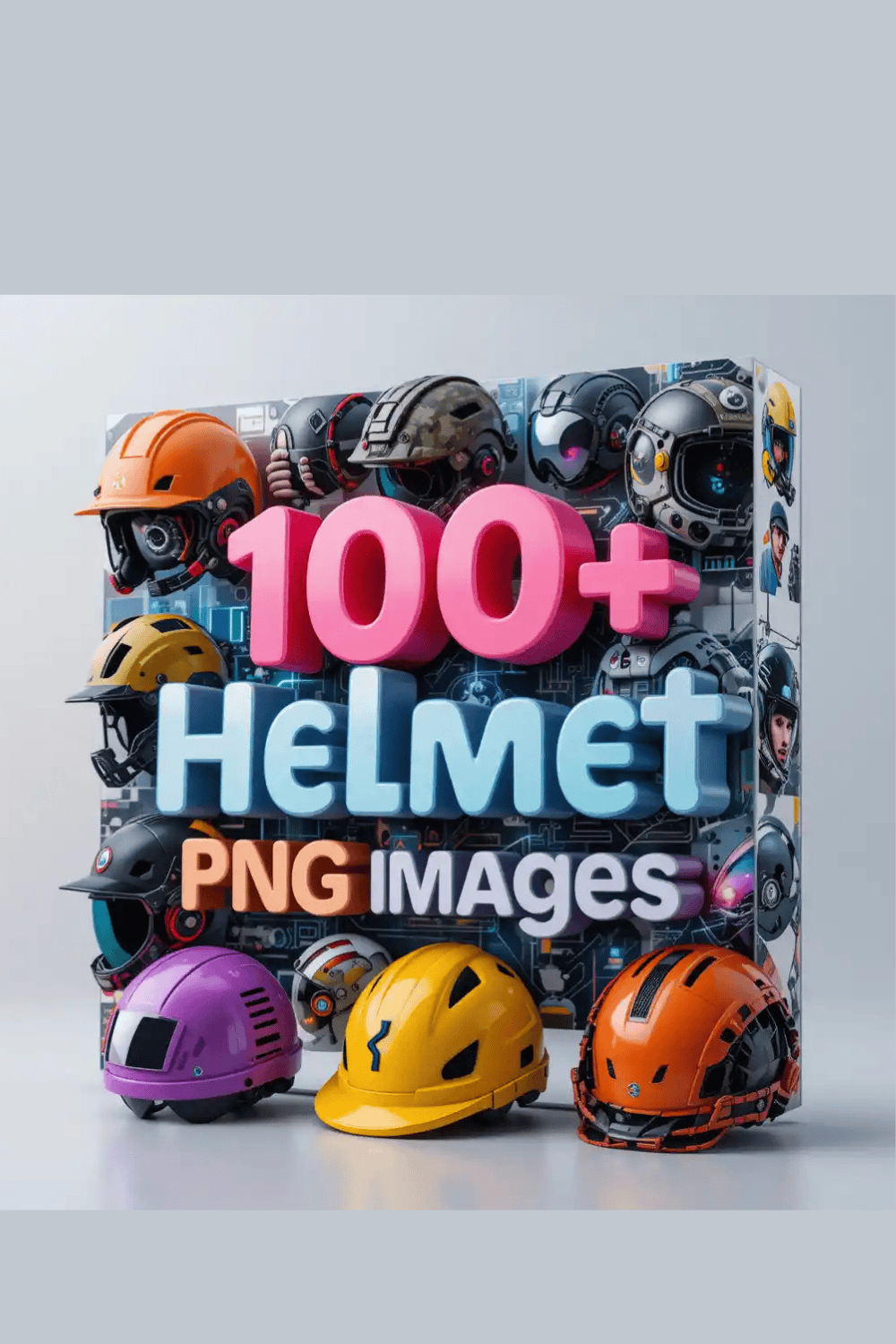 100+ Helmet PNG Images – Transparent, High-Resolution Designs pinterest preview image.