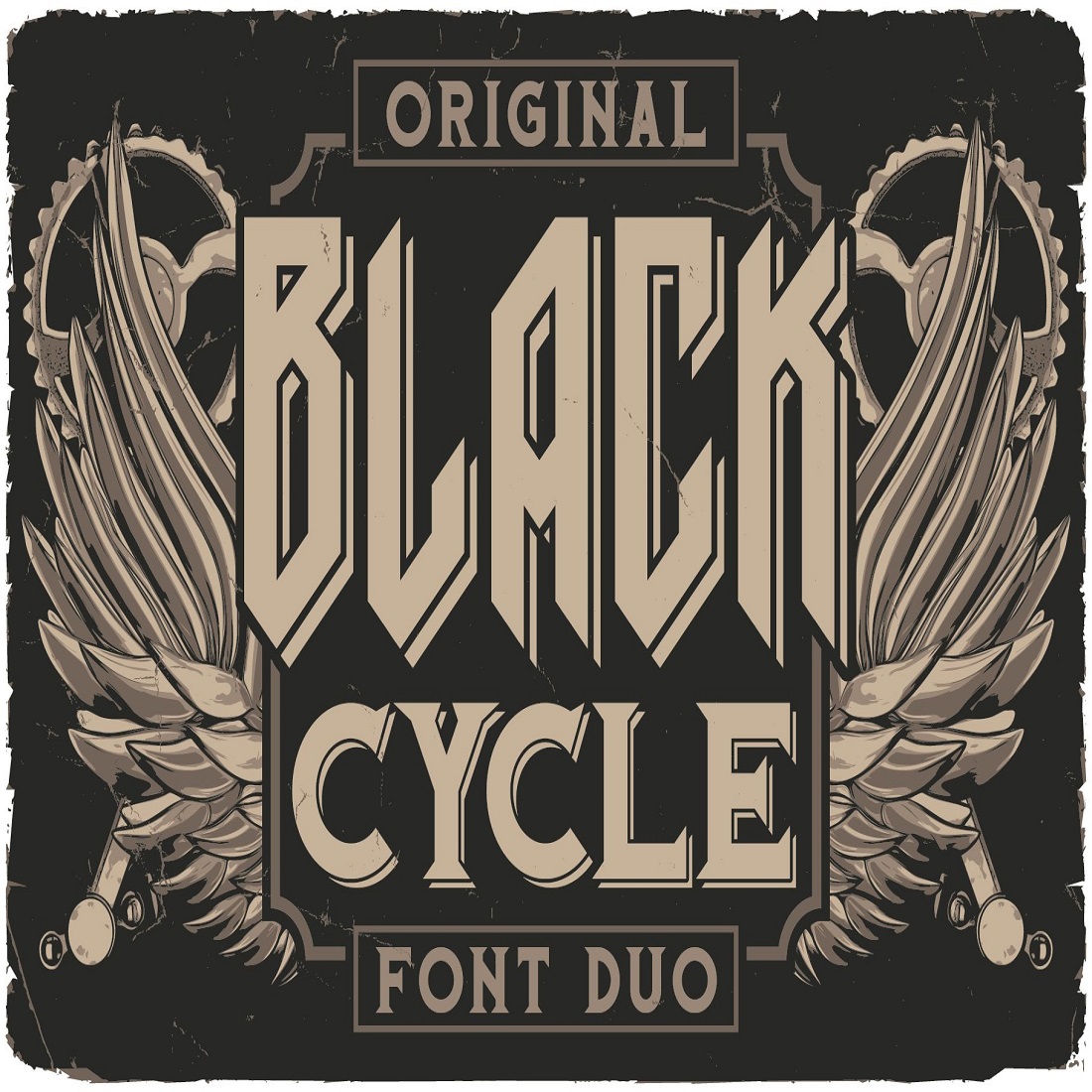 Black Cycle Font DUO Font preview image.